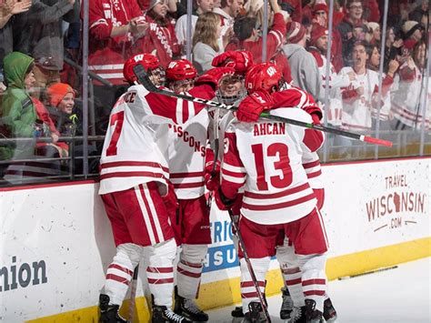Wisconsin badgers men's ice hockey - Jan 12, 2024 · — Wisconsin Hockey (@BadgerMHockey) January 13, 2024 The Badgers went 2-for-6 on the power play and killed off four penalties. UW finished the contest with a 48-19 advantage in shots on goal. Notes to know: - UW's current 10-game win streak marks Wisconsin's longest since winning 11 from Dec. 4, 1982 - Jan. 21, 1983 